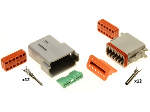 Conector Superseal 12 polos Amphenol - Deutsch DT06-12S DT04-12P Conector Superseal 12 polos Amphenol - Deutsch DT06-12S DT04-12P