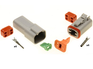 Conector Superseal 4 polos Amphenol - Deutsch DT06-4s DT04-4P Conector Superseal 4 polos Amphenol - Deutsch DT06-4s DT04-4P