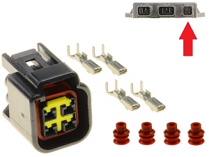 Conector CDI ECU de 4 polos Conector CDI ECU de 4 polos