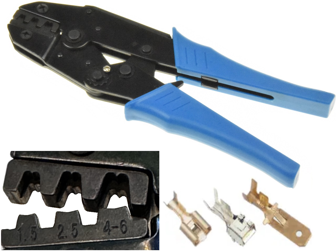 AMP faston crimping tool plier - 1.5mm2-6mm2 / 20-10AWG AMP faston crimping tool plier - 1.5mm2-6mm2 / 20-10AWG