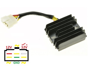 CARR201-YY - MOSFET Benzhou Quantum YY125 YY 125 Regulador de voltaje rectificador (LH0909) CARR201-YY - MOSFET Benzhou Quantum YY125 YY 125 Regulador de voltaje rectificador (LH0909)