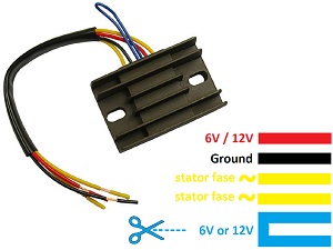 CARR021 - Husaberg Regulador de voltaje rectificador CARR021 - Husaberg Regulador de voltaje rectificador