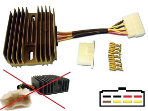 CARR1271 Kawasaki KLF400 MOSFET Regulador de voltaje rectificador CARR1271 Kawasaki KLF400 MOSFET Regulador de voltaje rectificador