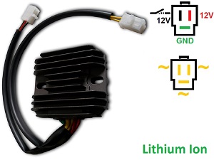 CARR164-LI - Honda CX500 Suzuki VS MOSFET Regulador de voltaje rectificador (31600-415-008, SH232-12, Shindengen) - Lithium Ion