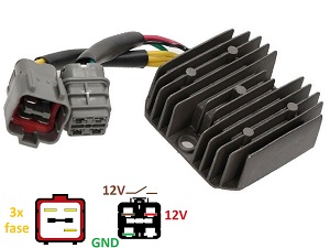 CARR691Griz Yamaha Grizzly 300 - MOSFET Regulador de voltaje rectificador CARR691Griz Yamaha Grizzly 300 - MOSFET Regulador de voltaje rectificador