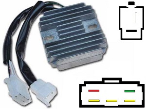 CARR331 - Kawasaki KZ750 MOSFET Regulador de voltaje rectificador (rotor-2)