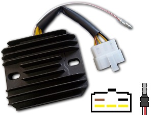 CARR371 - Kawasaki KZ Z MOSFET Regulador de voltaje rectificador CARR371 - Kawasaki KZ Z MOSFET Regulador de voltaje rectificador