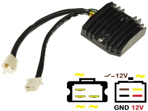 CARR20471 - Kawasaki Z1300 MOSFET Regulador de voltaje rectificador (SH230-12, SH530-12 Shindengen) CARR20471 - Kawasaki Z1300 MOSFET Regulador de voltaje rectificador (SH230-12, SH530-12 Shindengen)
