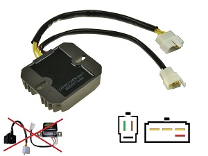 CARR771 Suzuki GT380 GT550 GT750 RE500 TS400 MOSFET Regulador de voltaje rectificador CARR771 Suzuki GT380 GT550 GT750 RE500 TS400 MOSFET Regulador de voltaje rectificador