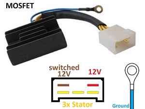 CARR8254 Aprilia 125 150 200 250 600 650 MOSFET Regulador de voltaje rectificador CARR8254 Aprilia 125 150 200 250 600 650 MOSFET Regulador de voltaje rectificador