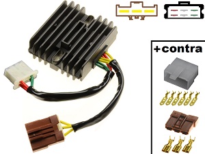 CARR971 - Aprilia RSV1000 Mille Tuono Caponord Futura SL1000 Falco MOSFET Rectificador de regulador de voltaje + contraconectores CARR971 - Aprilia RSV1000 Mille Tuono Caponord Futura SL1000 Falco MOSFET Rectificador de regulador de voltaje + contraconectores