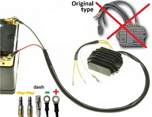 CARR511 - Ducati Moto Guzzi 2 fase MOSFET Regulador de voltaje rectificador