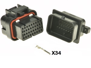 Moto Guzzi IAW 34 polos ECU CDI ECM Ducati Monster conjunto de conectores de motocicleta Moto Guzzi IAW 34 polos ECU CDI ECM Ducati Monster conjunto de conectores de motocicleta