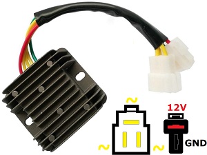 CARR204-Hy - Hyosung GT650R GT650 GV650 GV700 ST7 GT650S MOSFET Regulador de voltaje rectificador - Lithium Ion CARR204-Hy - Hyosung GT650R GT650 GV650 GV700 ST7 GT650S MOSFET Regulador de voltaje rectificador - Lithium Ion