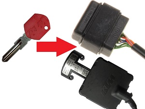 KTM 1x llave de chip key programación → unit KTM 1x llave de chip key programación → unit