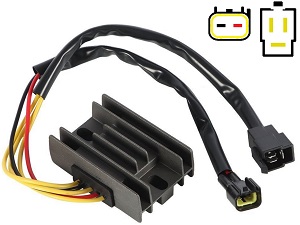 CARR104-DRZ-KLX - Kawasaki KLX400 Suzuki DRZ400 MOSFET Regulador de voltaje rectificador (21066-S005, 32800-29F00, SH572E-12)