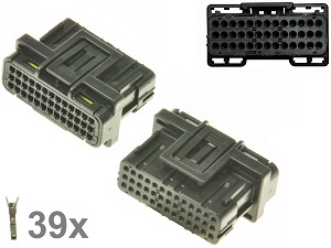 Kawasaki Suzuki Honda 39 polos ECU CDI ECM conjunto de conectores de motocicleta negro Kawasaki Suzuki Honda 39 polos ECU CDI ECM conjunto de conectores de motocicleta negro