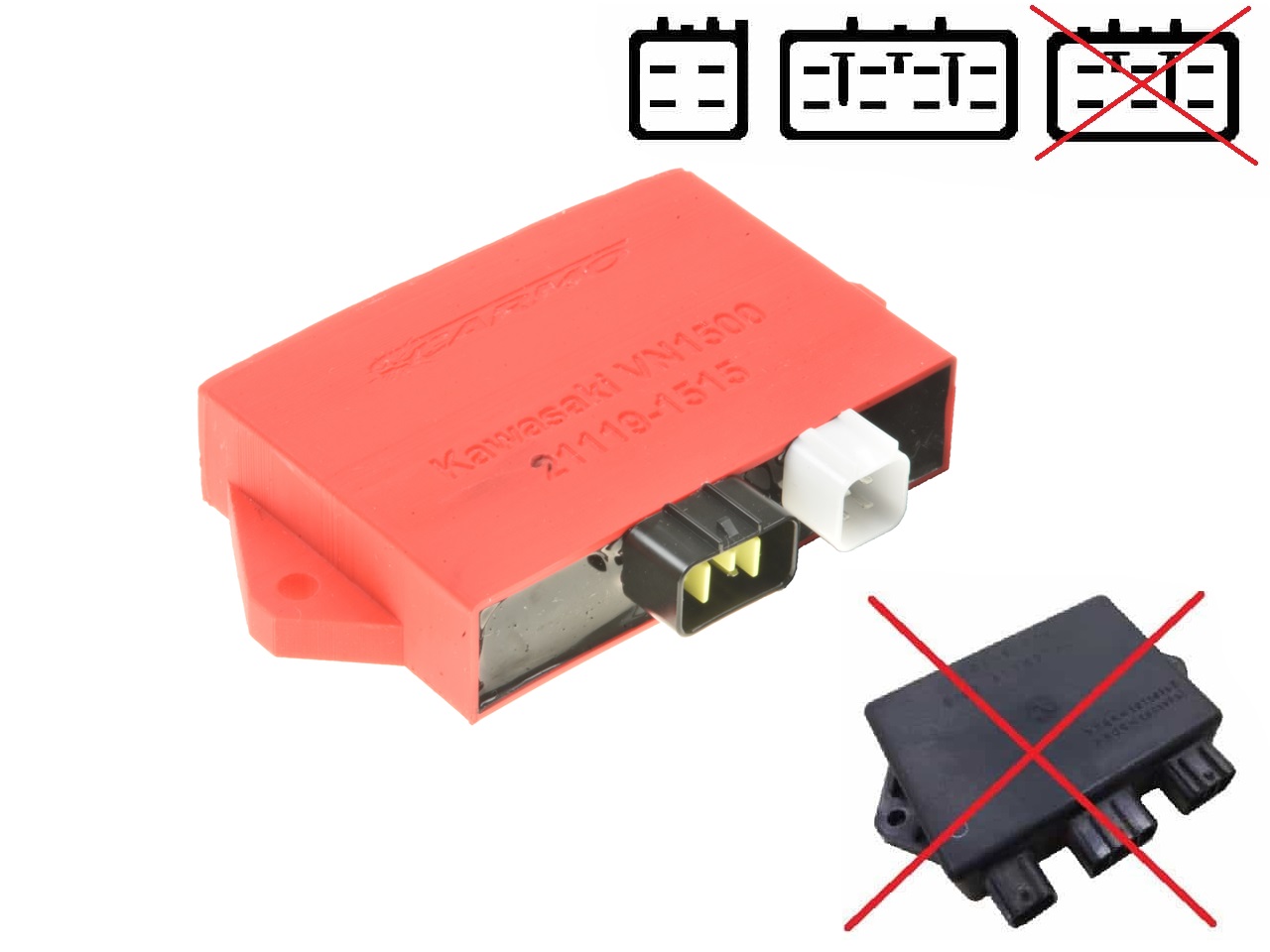 Kawasaki VN1500 Vulcan TCI CDI unidad de control 21119-1515 J4T08774 Kawasaki VN1500 Vulcan TCI CDI unidad de control 21119-1515 J4T08774