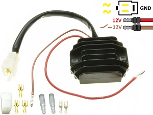 CARR511Z - Kawasaki Z250 Z440 Z650 z750 -2 fase MOSFET Regulador de voltaje rectificador SH221-12 CARR511Z - Kawasaki Z250 Z440 Z650 z750 -2 fase MOSFET Regulador de voltaje rectificador SH221-12