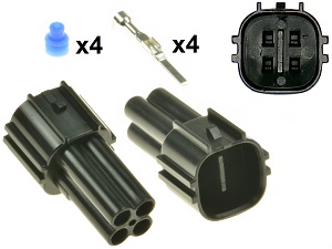 Conector regulador voltaje alternador MV Agusta 4 vias Conector regulador voltaje alternador MV Agusta 4 vias