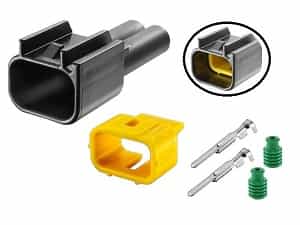 RFW-2P090-M set - Conector moto macho 2 polos RFW-2P090-M set - Conector moto macho 2 polos