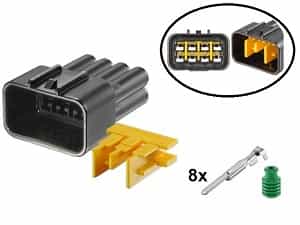 RFW-8P090-M set - Conector moto macho 8 polos RFW-8P090-M set - Conector moto macho 8 polos