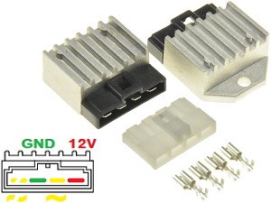 Shindengen SH653-12, SH635-12, SH610-12, SH636A-12, SH580-12 Rectificador de regulador de voltaje + enchufe contador completo Shindengen SH653-12, SH635-12, SH610-12, SH636A-12, SH580-12 Rectificador de regulador de voltaje + enchufe contador completo
