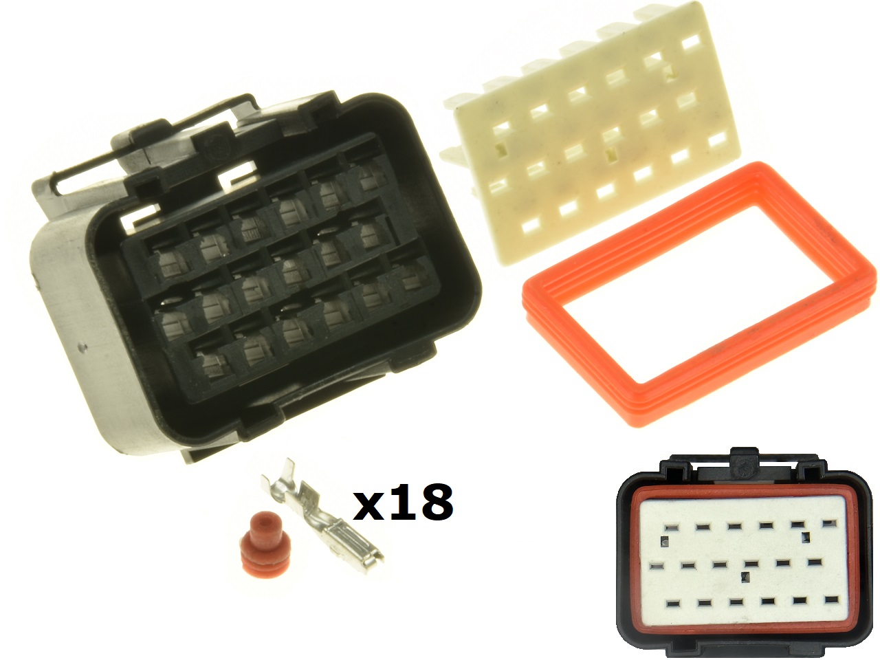 Triumph PVL GILL CDI ECU conector hembra de encendido 18 vías Triumph PVL GILL CDI ECU conector hembra de encendido 18 vías