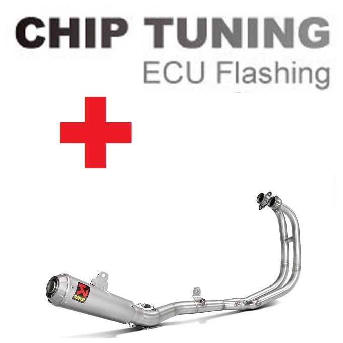 Yamaha MT-03 / YZF-R25 2014-2021 Ajuste de flash de ECU de alto rendimiento + Akrapovic S-Y2R1-CUBSS (Etapa 3)