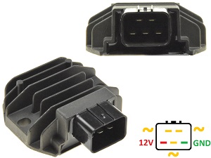 CARR4425W Yamaha YZF-R1 MT10 FZ10 MT-10 FZ-10 XV19 Honda TRX VT750 XL650V Rectificador regulador de voltaje CARR4425W Yamaha YZF-R1 MT10 FZ10 MT-10 FZ-10 XV19 Honda TRX VT750 XL650V Rectificador regulador de voltaje