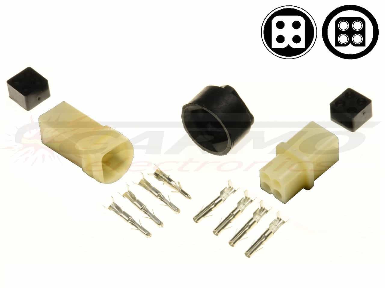 Conjunto de conectores sellados YPC de 4 pines - conector de moto off road - Haga click en la imagen para cerrar