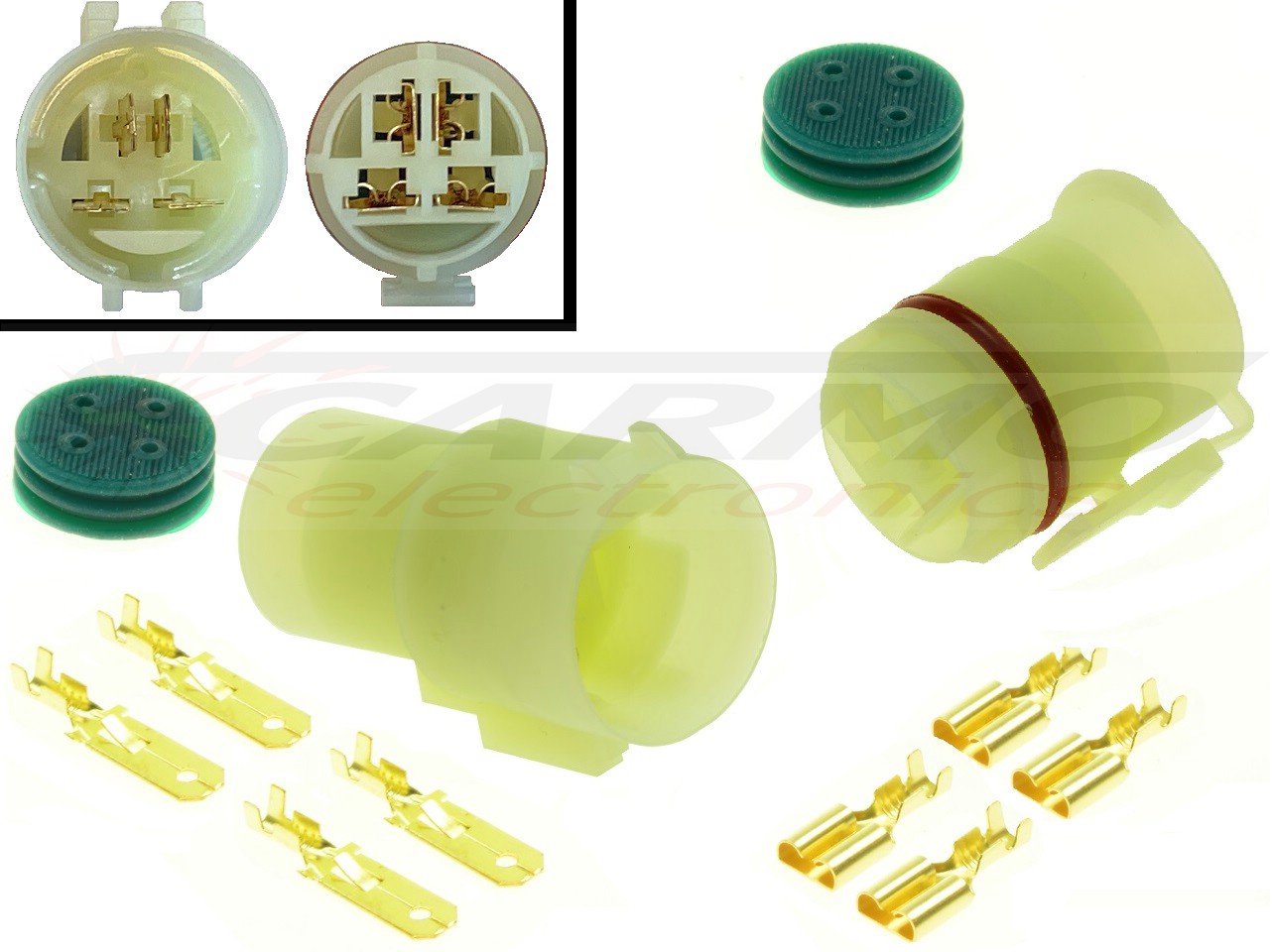 RF4NT - Conector de moto enchufe impermeable 4 polos (redondo) - Haga click en la imagen para cerrar