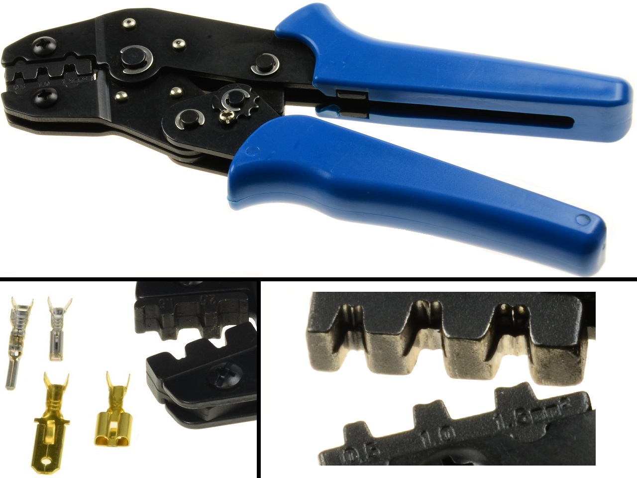 AMP faston crimping tool plier - 0.5mm2-1.5mm2 / 26-16AWG - Haga click en la imagen para cerrar