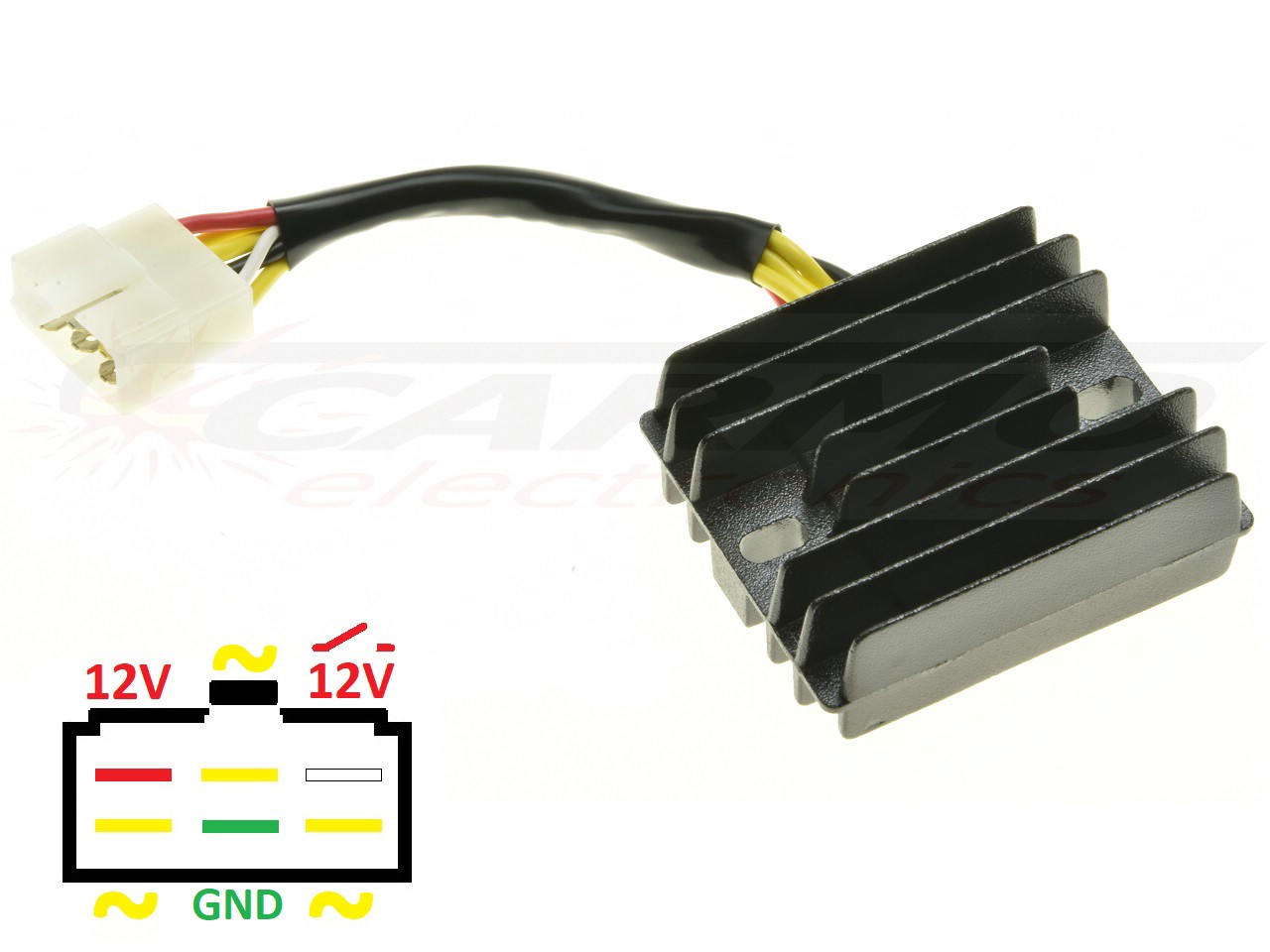 CARR201-YY - MOSFET Benzhou Quantum YY125 YY 125 Regulador de voltaje rectificador (LH0909) - Haga click en la imagen para cerrar