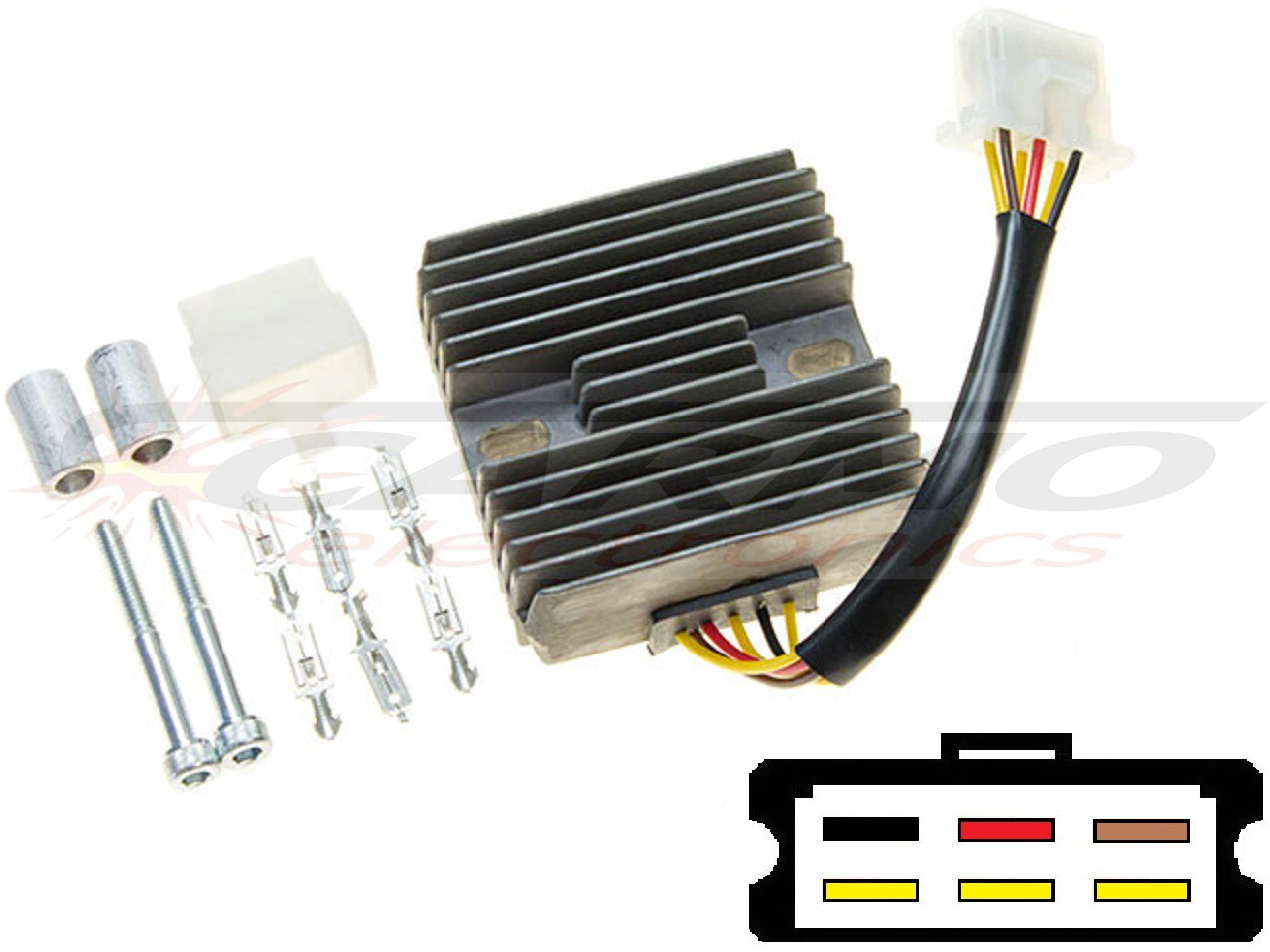 CARR151 - Kawasaki EN500 GPZ500 MOSFET Regulador de voltaje rectificador SH530-12 - Haga click en la imagen para cerrar