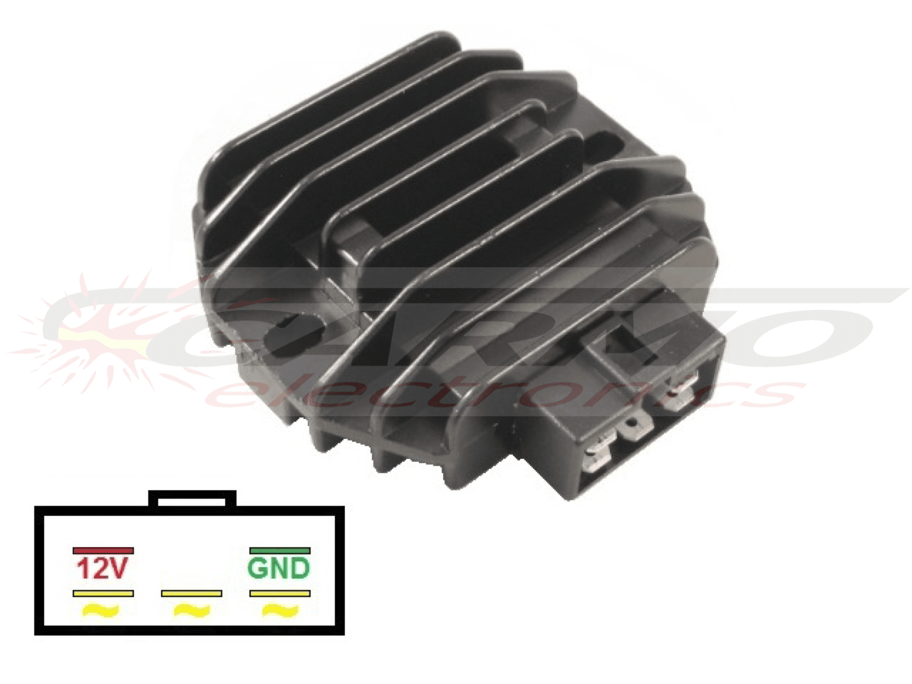 CARR202 Yamaha MOSFET Regulador de voltaje rectificador (SH640D-12, SH661-12, SH713AA, SH719AA) - Haga click en la imagen para cerrar