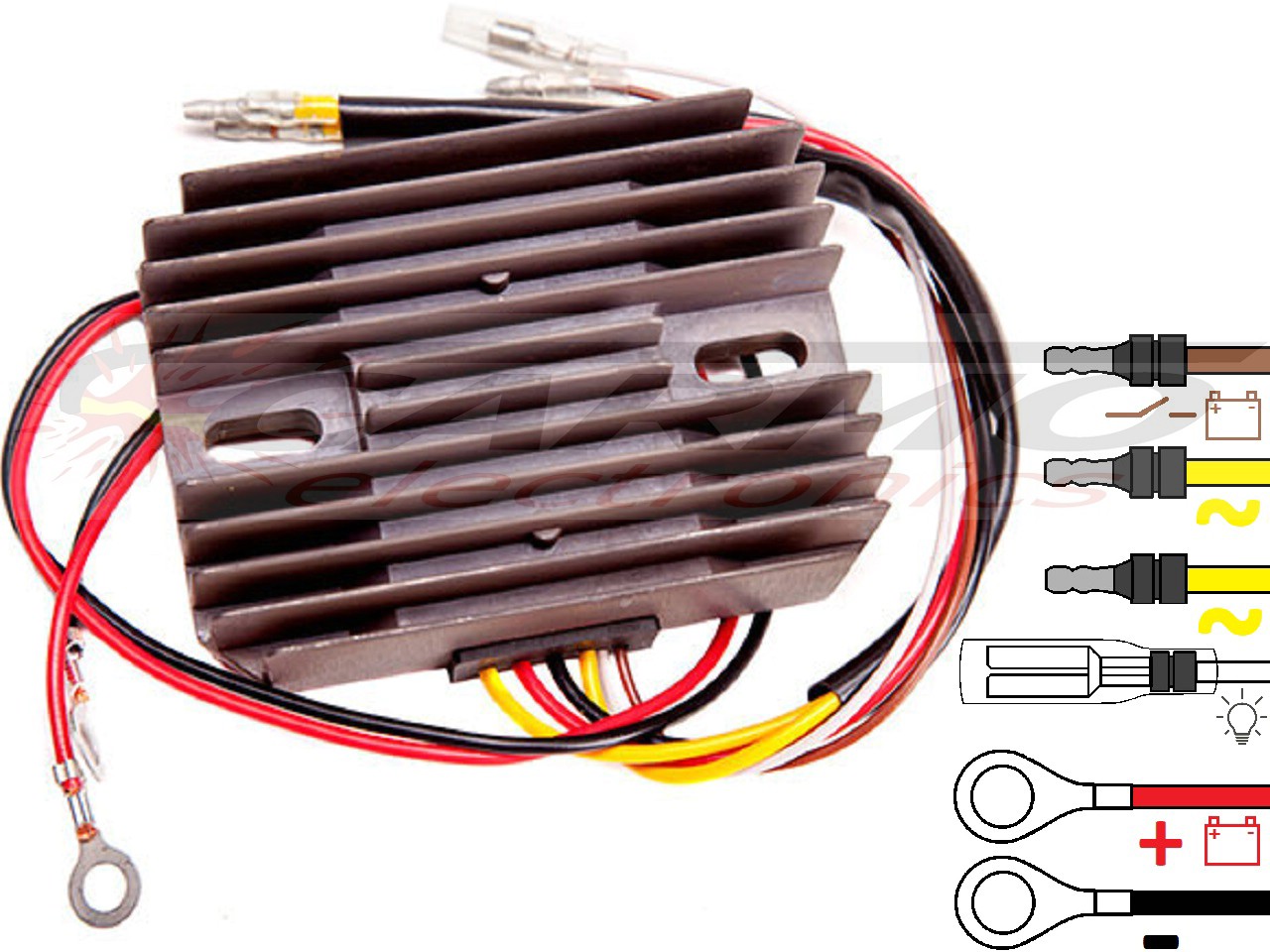 CARR4511 Moto Guzzi 1000 1100 Cagiva Elefant MOSFET Regulador de voltaje rectificador - Haga click en la imagen para cerrar