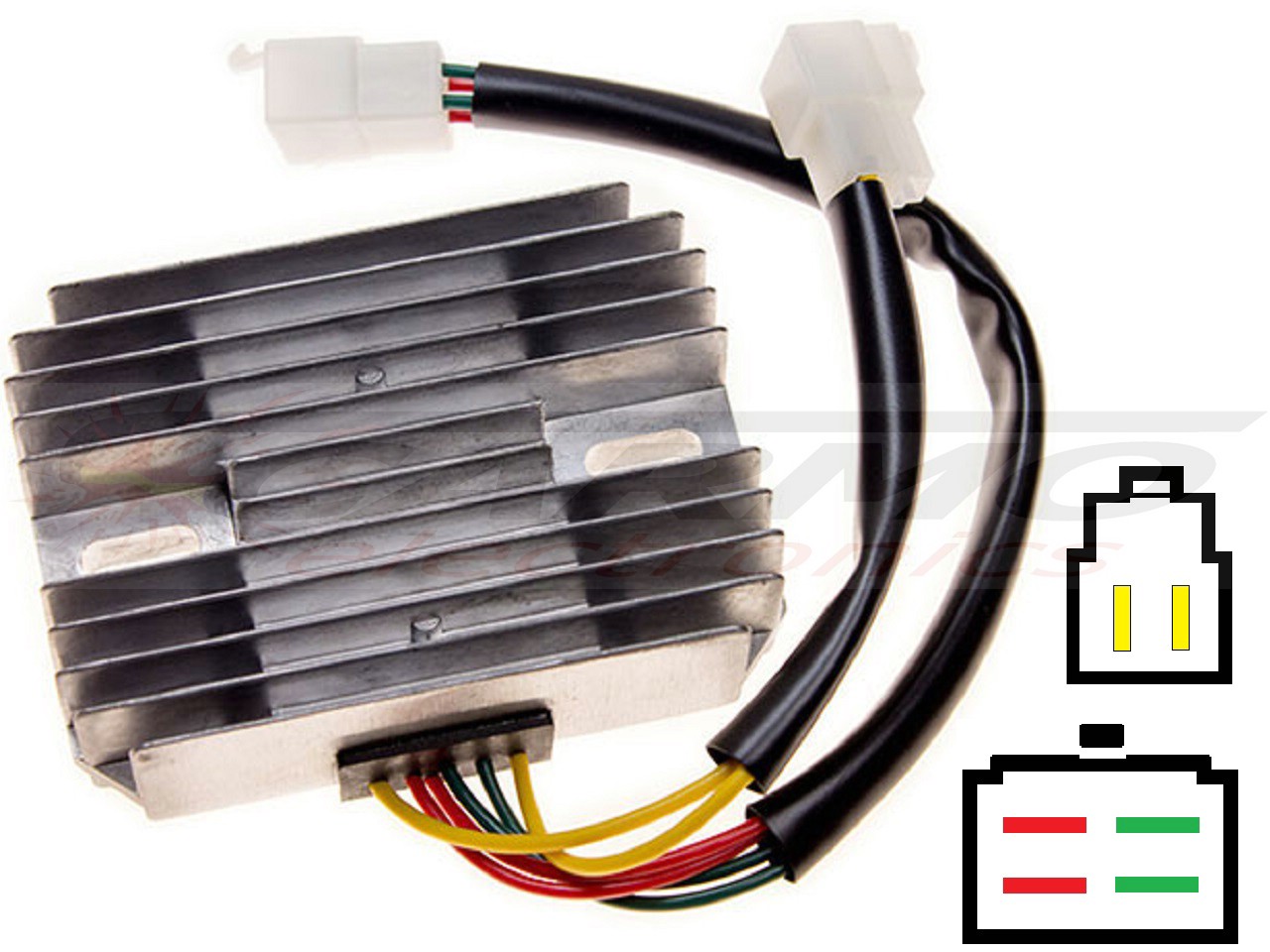 CARR521 Ducati MG 2-fase MOSFET Regulador de voltaje rectificador 54040131A / SH673-12 - Haga click en la imagen para cerrar