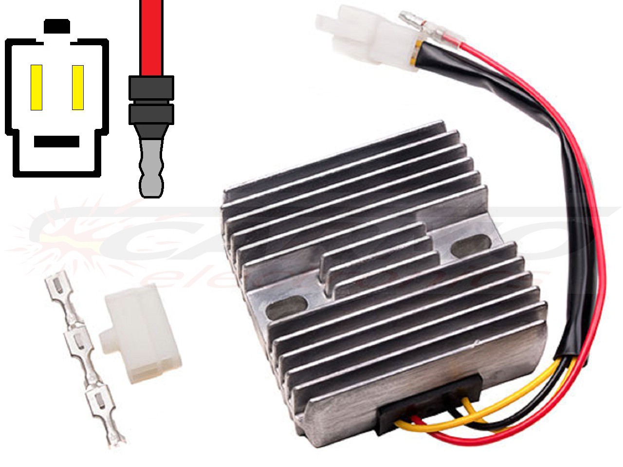 CARR601 - Kawasaki 2-fase MOSFET Regulador de voltaje rectificador - Haga click en la imagen para cerrar