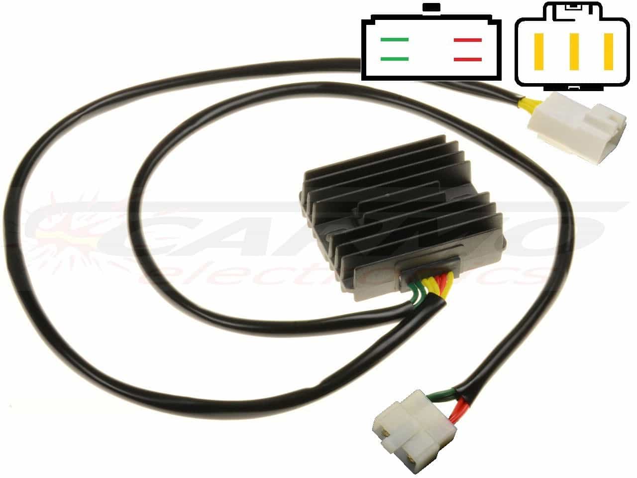 CARR691 con cable de 75cm Honda CBR600 MOSFET Regulador de voltaje rectificador - Haga click en la imagen para cerrar