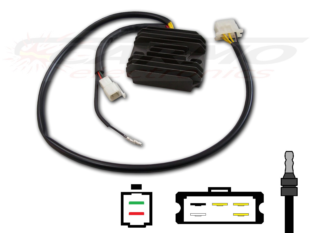 CARR871 Honda CBR1000F Hurricane MOSFET Regulador de voltaje rectificador (31600-MM5-000, SH236C-12) - Haga click en la imagen para cerrar