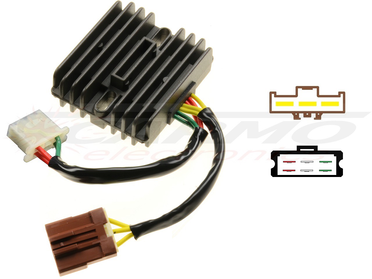 CARR971 - Aprilia RSV1000 Mille Tuono Caponord Futura SL1000 Falco MOSFET Rectificador de regulador de voltaje - Haga click en la imagen para cerrar