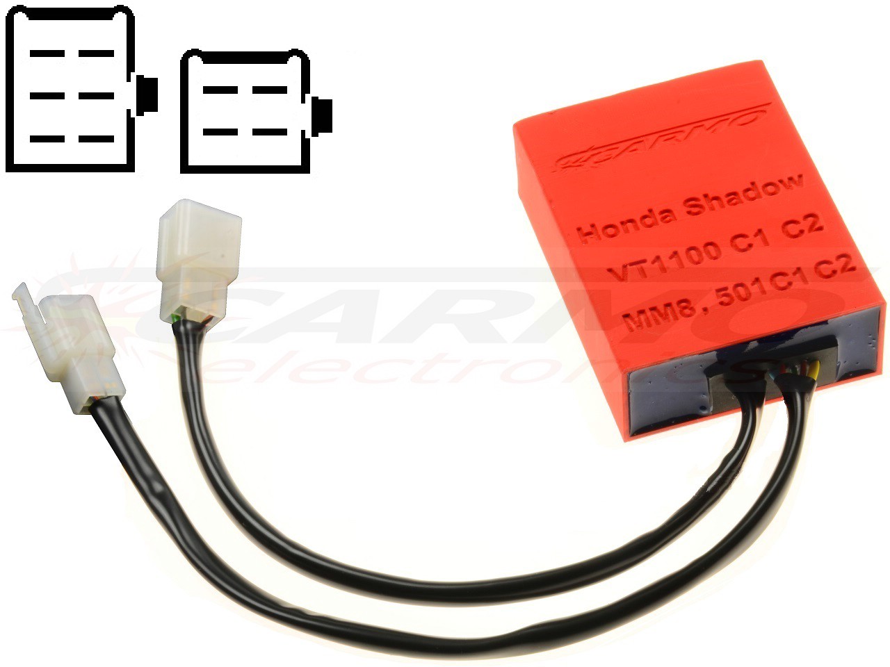 Honda VT1100 C1 C2 TCI CDI unidad de control (MM8, 501C1, 501C2) - Haga click en la imagen para cerrar