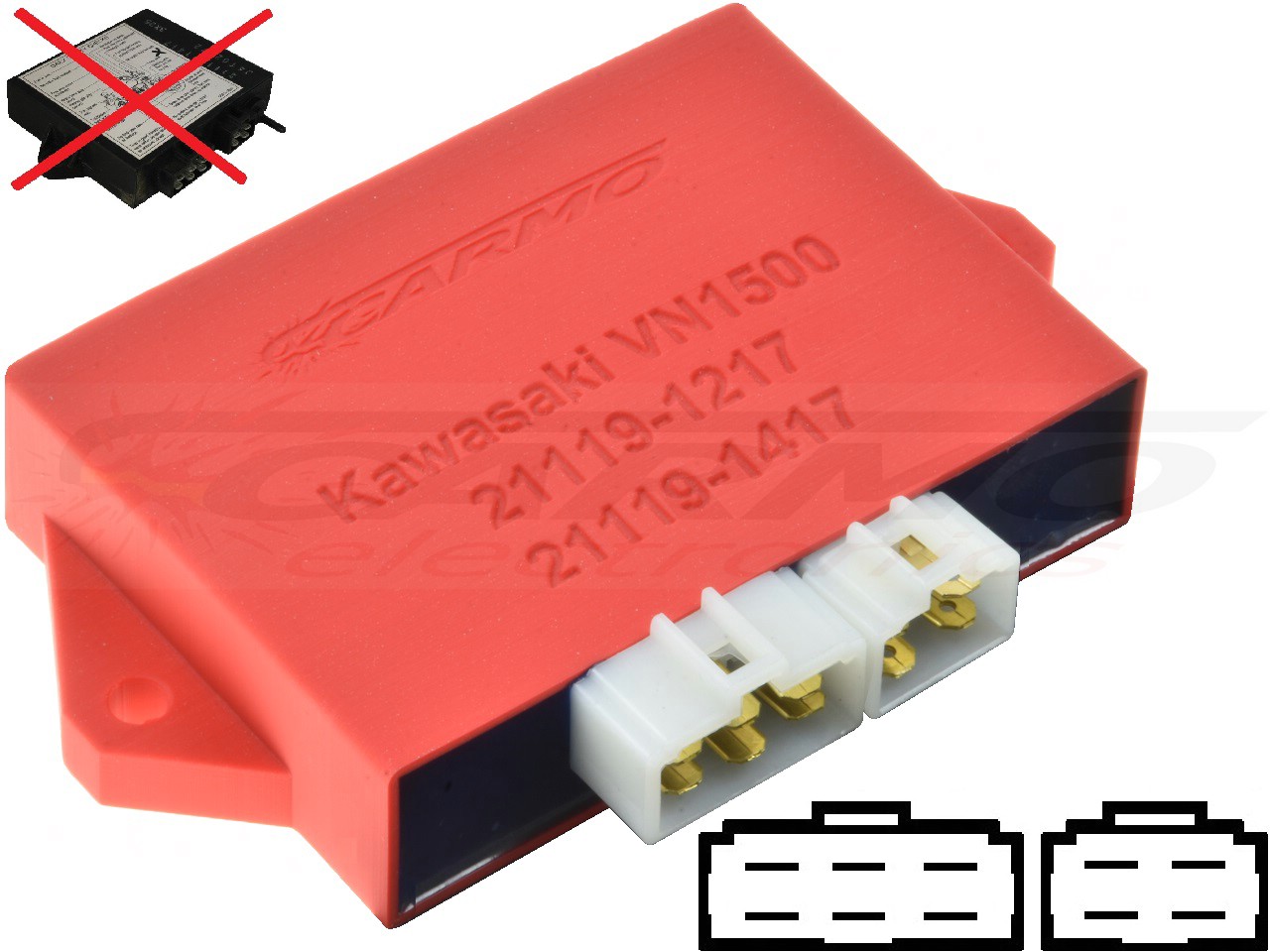 Kawasaki VN1500 TCI CDI unidad de control 21119-1217 21119-1417 - Haga click en la imagen para cerrar