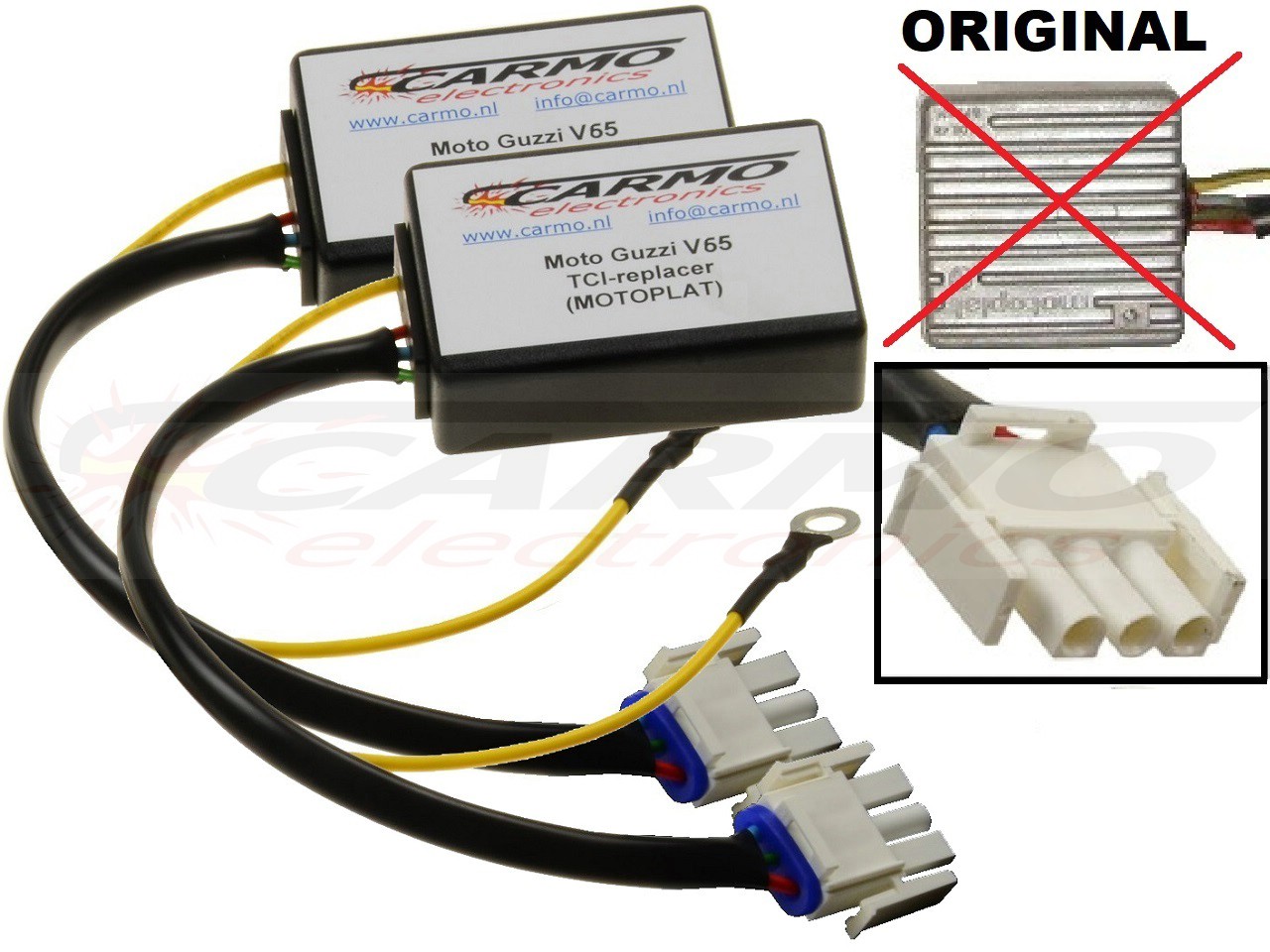 Motoplat Moto Guzzi V65 Florida V7 Sport TCI CDI unidad de control (2X) - Haga click en la imagen para cerrar