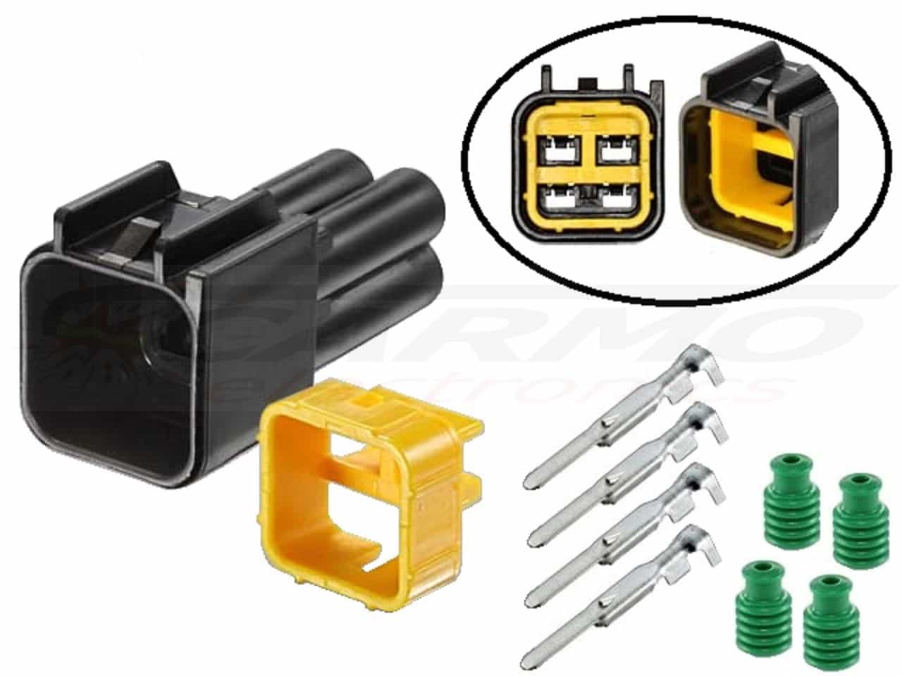 RFW-4P090-M set Conector moto macho 4 polos - Haga click en la imagen para cerrar