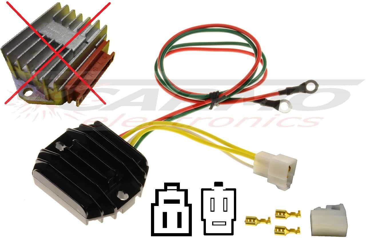 CARR5115 Rotax MOSFET Regulador de voltaje rectificador (343620, 362001, 343152) + Contra - Haga click en la imagen para cerrar