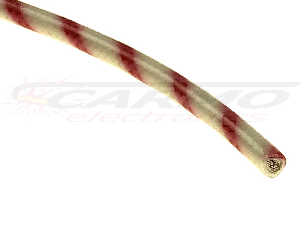 Automotive stator wire 2.50mm2 / AWG 14 (blanco/rojo) - Haga click en la imagen para cerrar