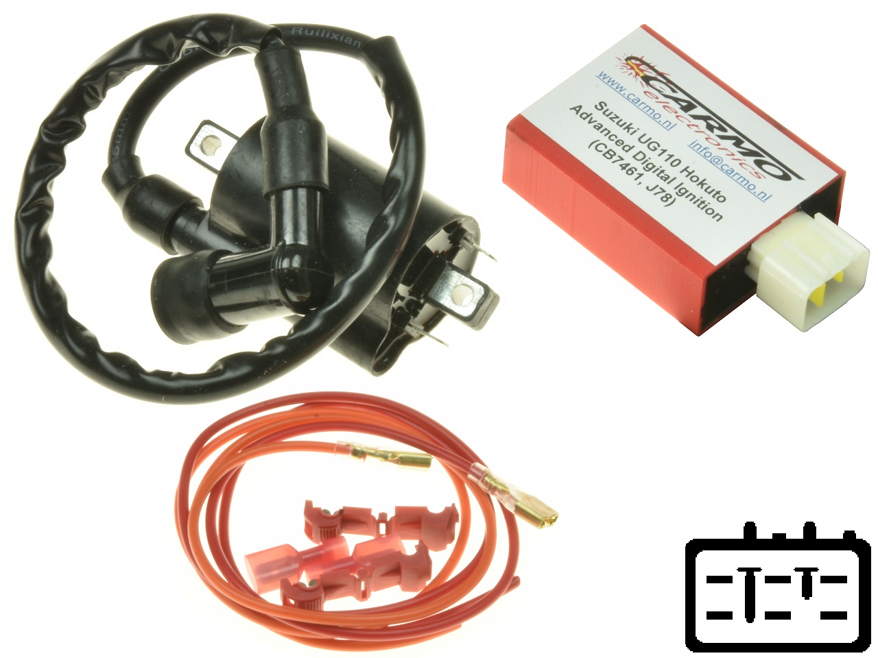 Conjunto Suzuki UG110 Hokuto Unidad De Control Del Motor ECU CDI (J78, CB7461) - Haga click en la imagen para cerrar