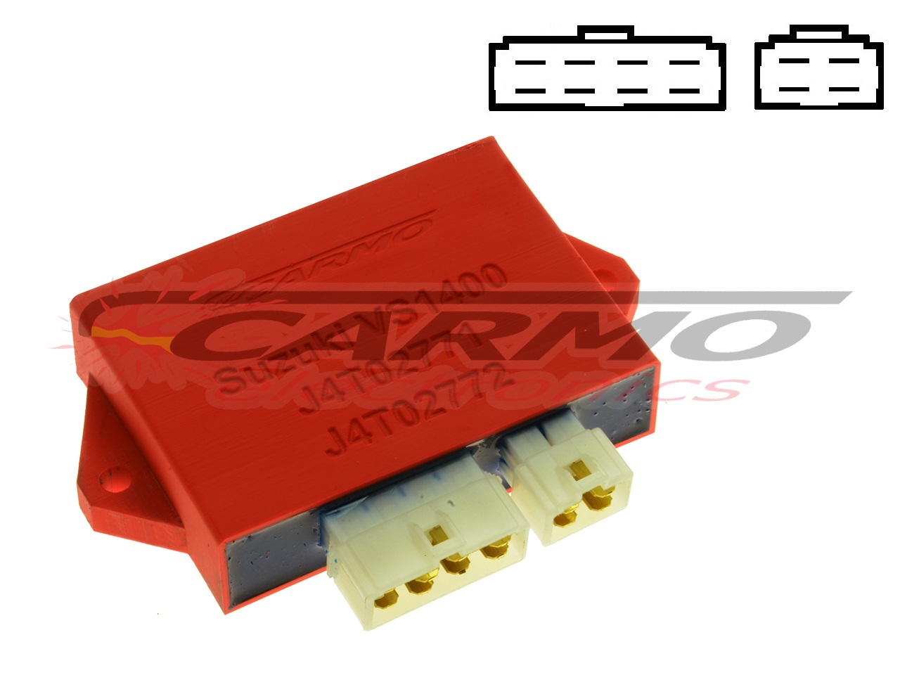 Suzuki VS1400 Intruder VX51L TCI CDI unidad de control J4T02771 J4T02772 (8 + 4 pins conectores) - Haga click en la imagen para cerrar